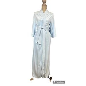 That Look From California Baby Blue Velour Dressing Gown Robe